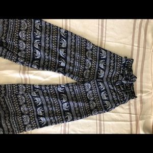 Elephant bell bottom paper bag pants